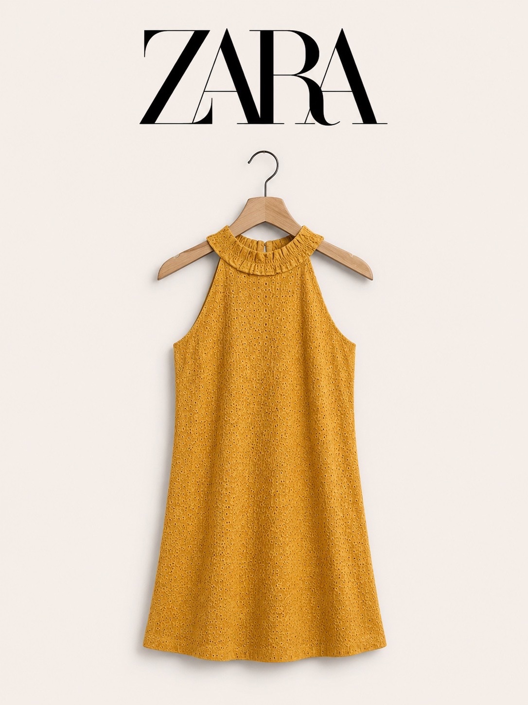 Robe  zara jaune moutarde