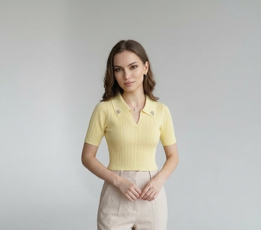 Top jaune pastelle 