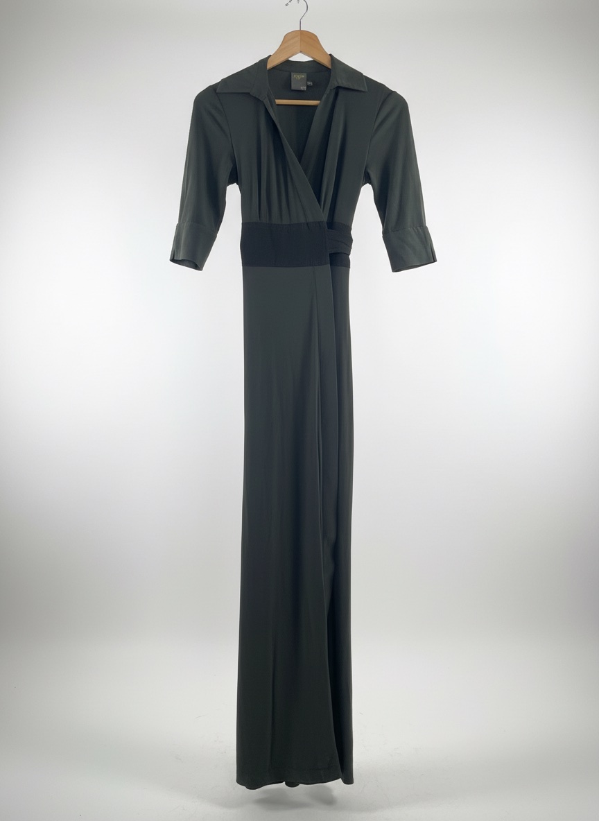 Robe portefeuille fluide lycra tres elegante 