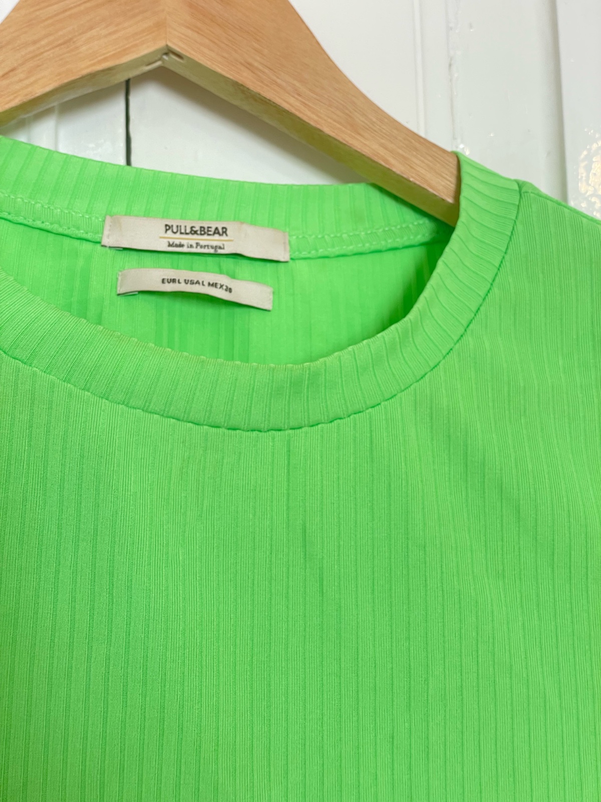 Crop top vert fluo