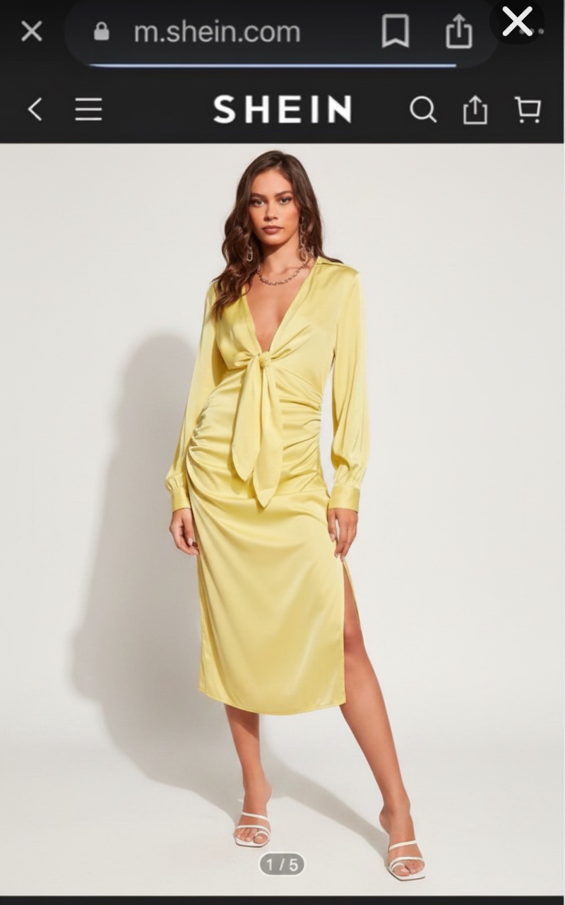 Robe Shein butter yellow