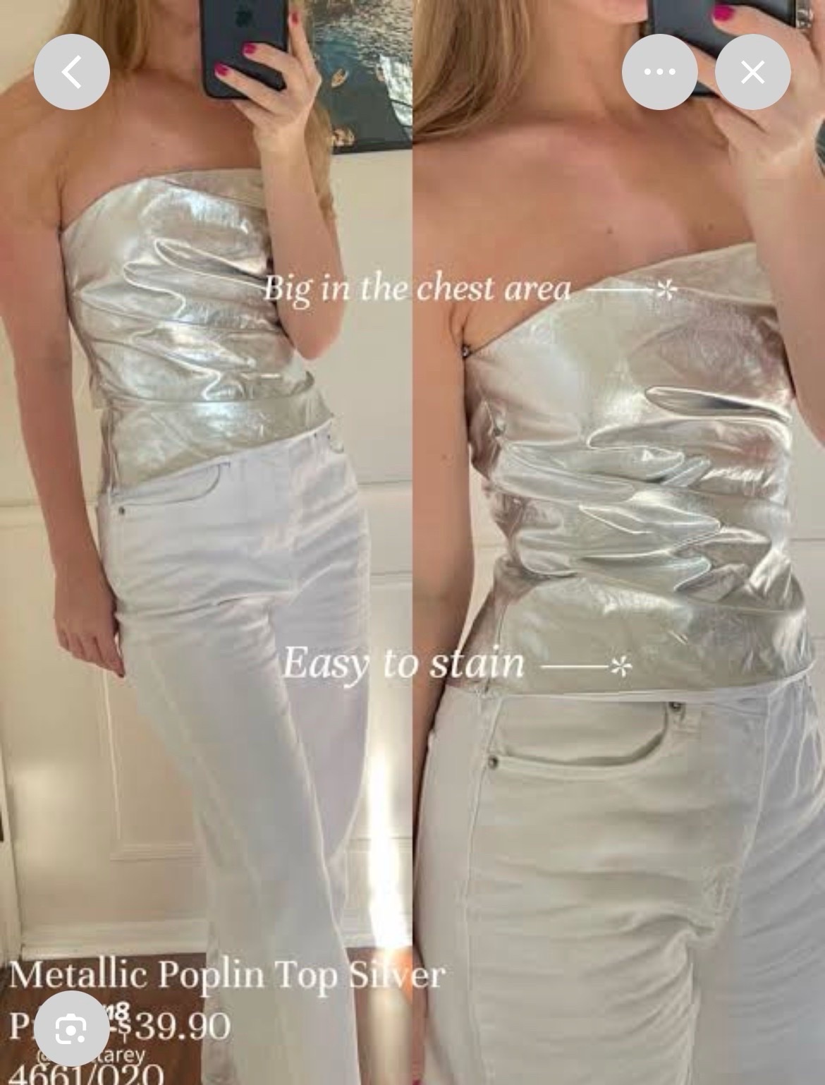 Haut Zara chromé