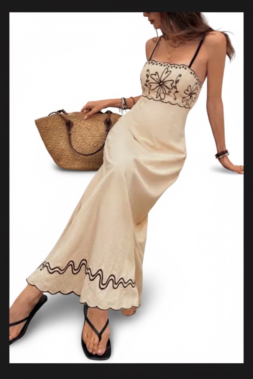 Magnifique Robe D'été en lin 