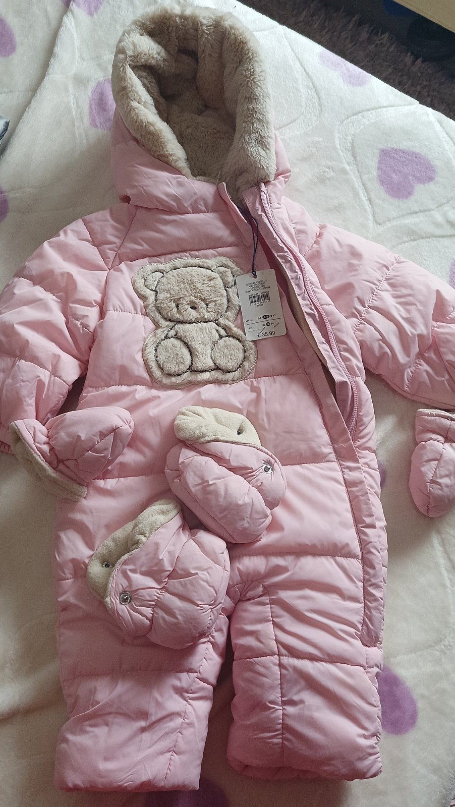 Manteau gris 2 ans / robe rose 3 ans / manteau 9 ans