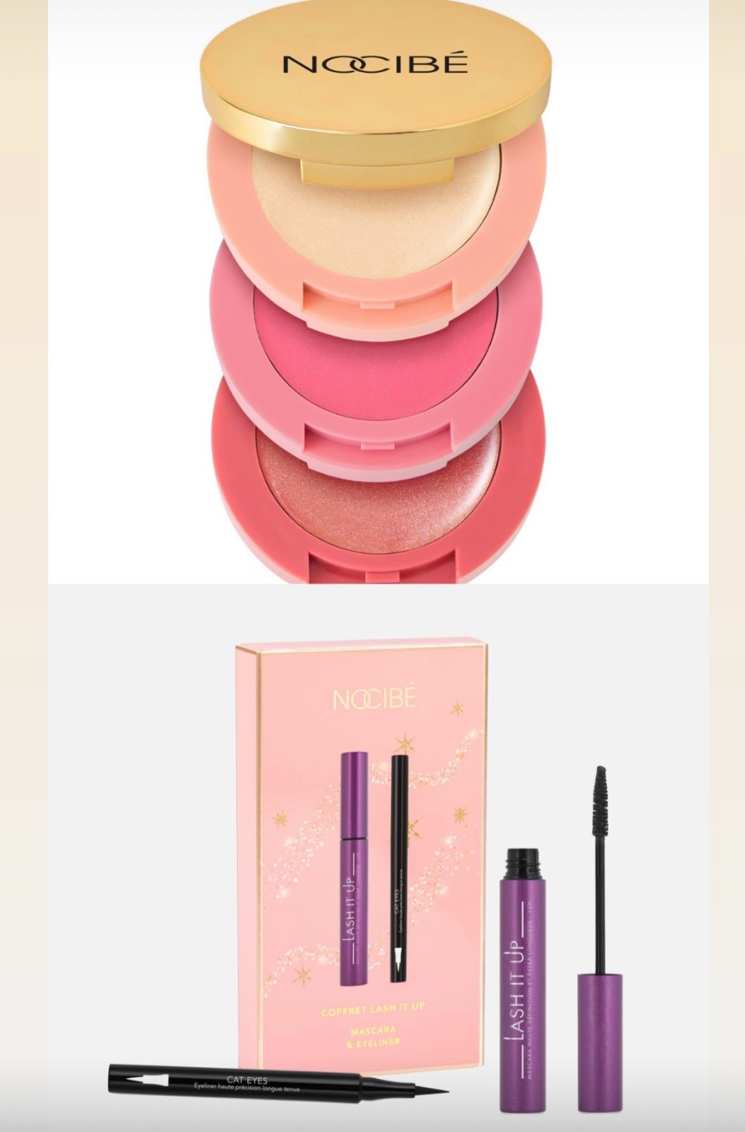 Coffret complet Nocibe  yeux, teint et levres 