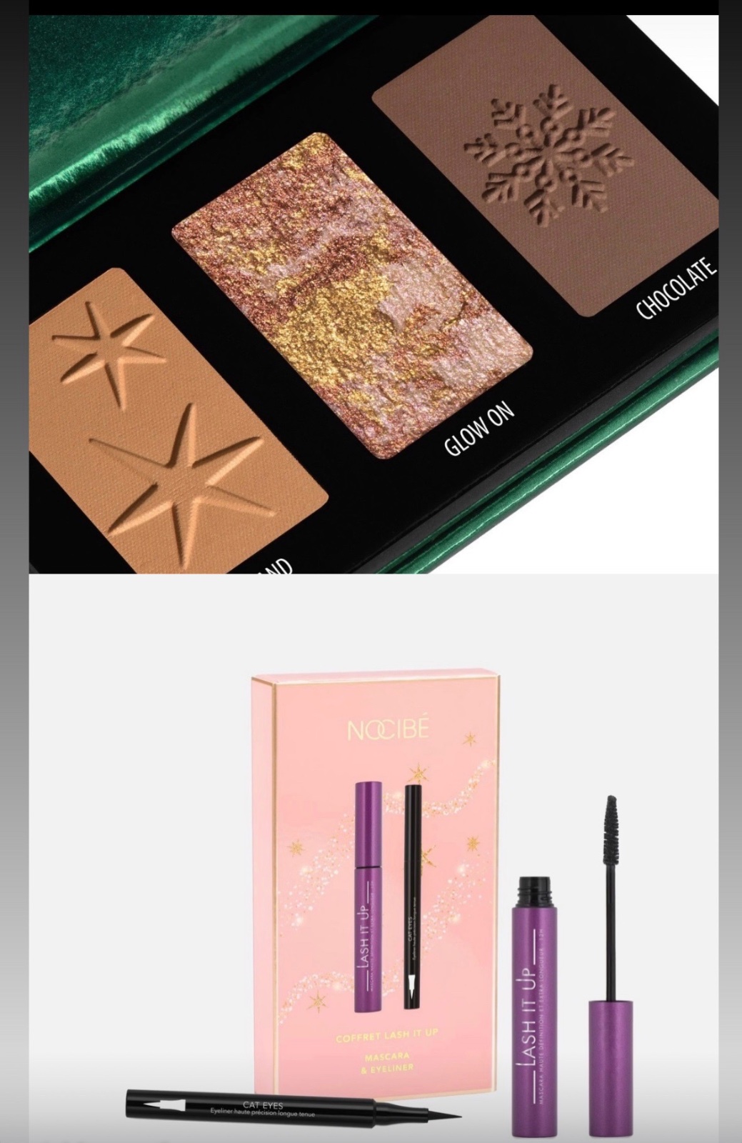 Pack Yeux mascara et eyeliner + palette 