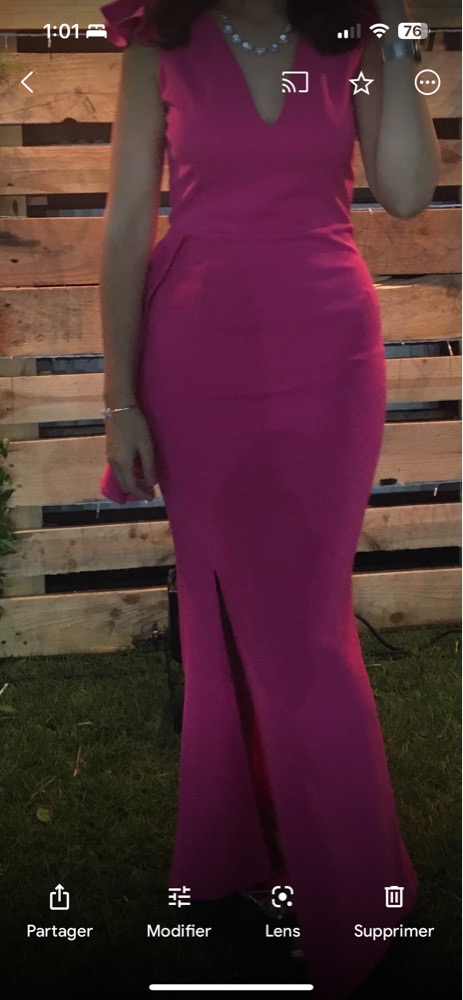 Robe soiree rose fushia