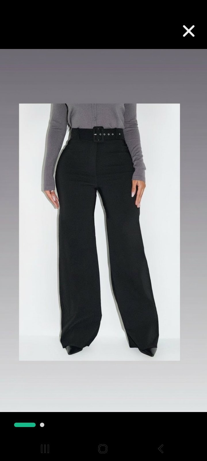 Pantalon large posé avec ceinture