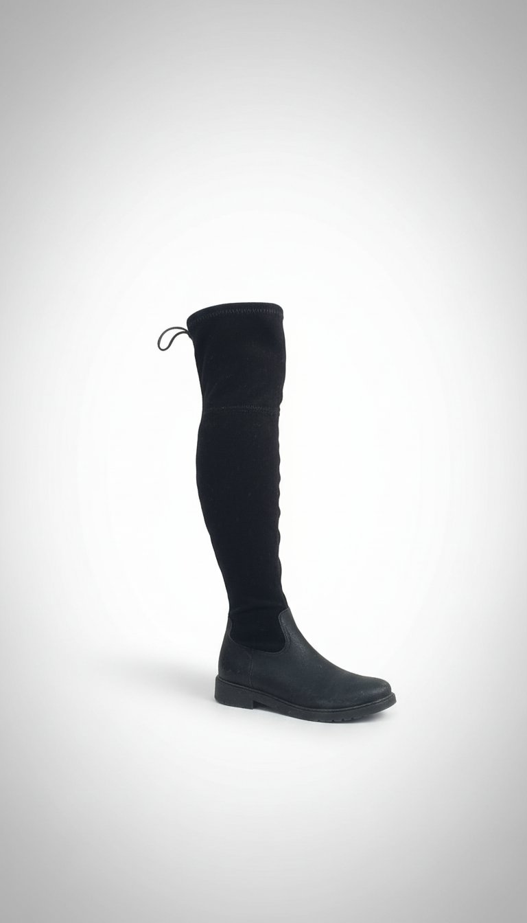 Des cuissardes en cuir et daim bata