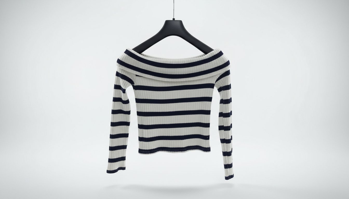 Pull rayé col bateau 