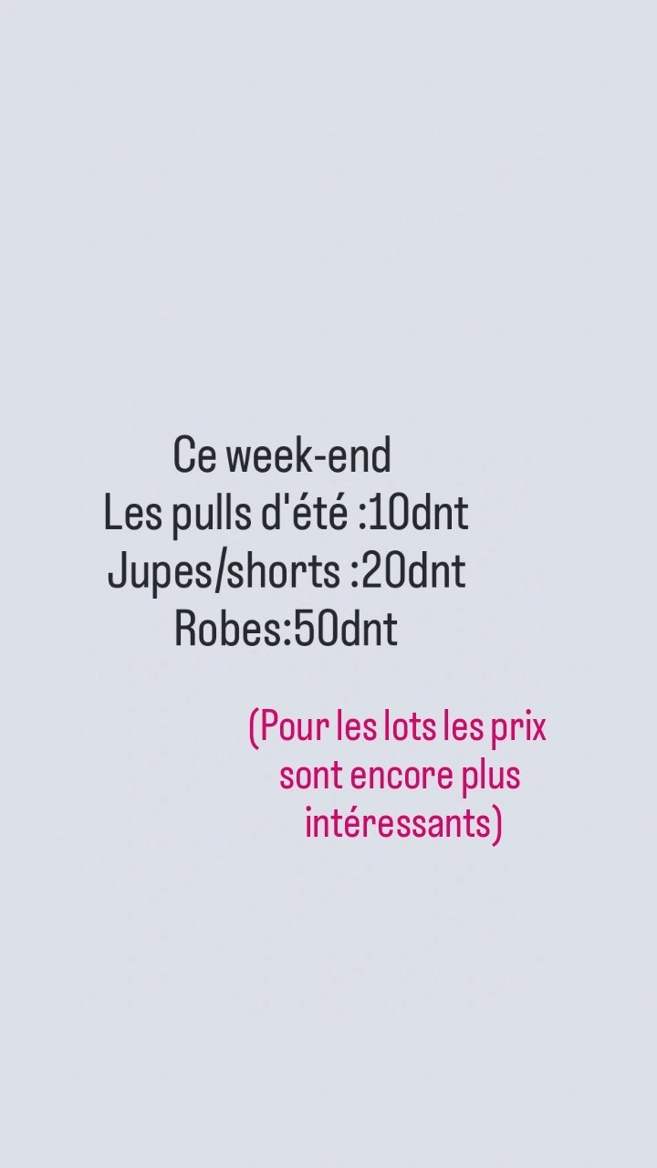 Vêtements d'été 