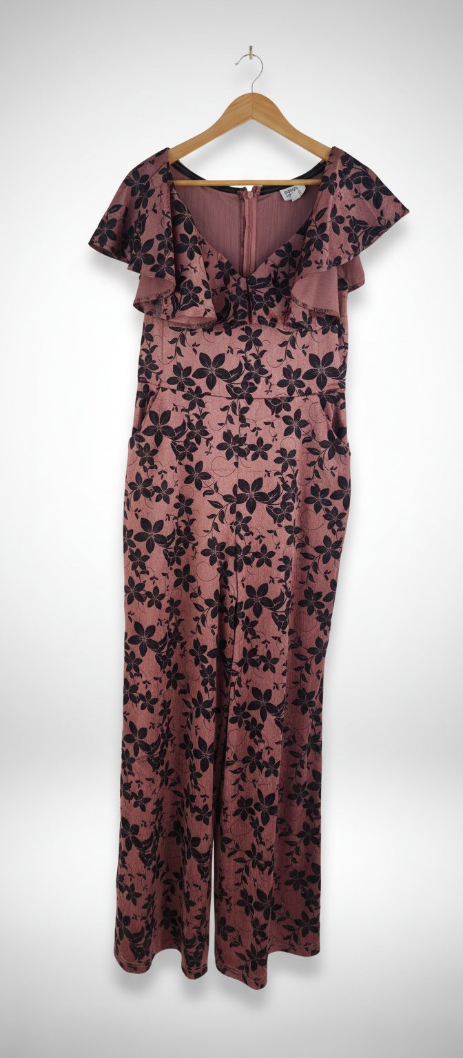 Combinaison en velour fleuri