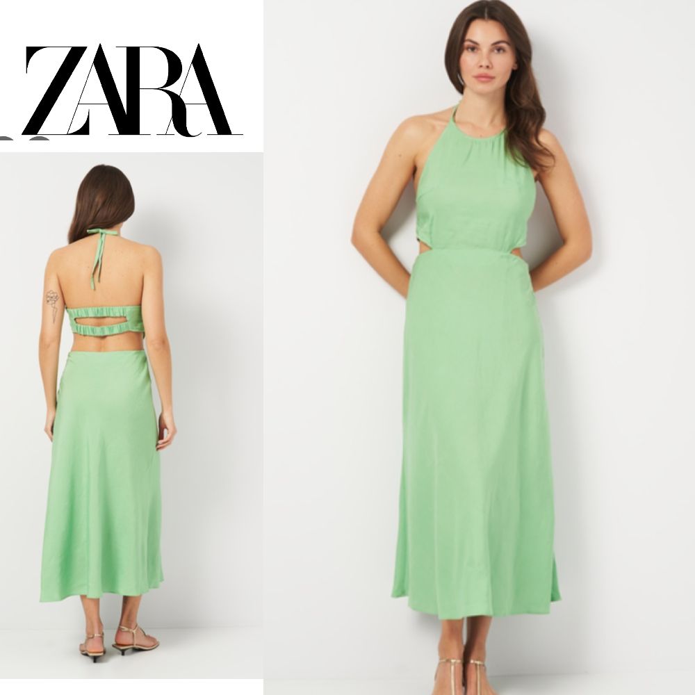 ZARA GREEN SUMMER dress 