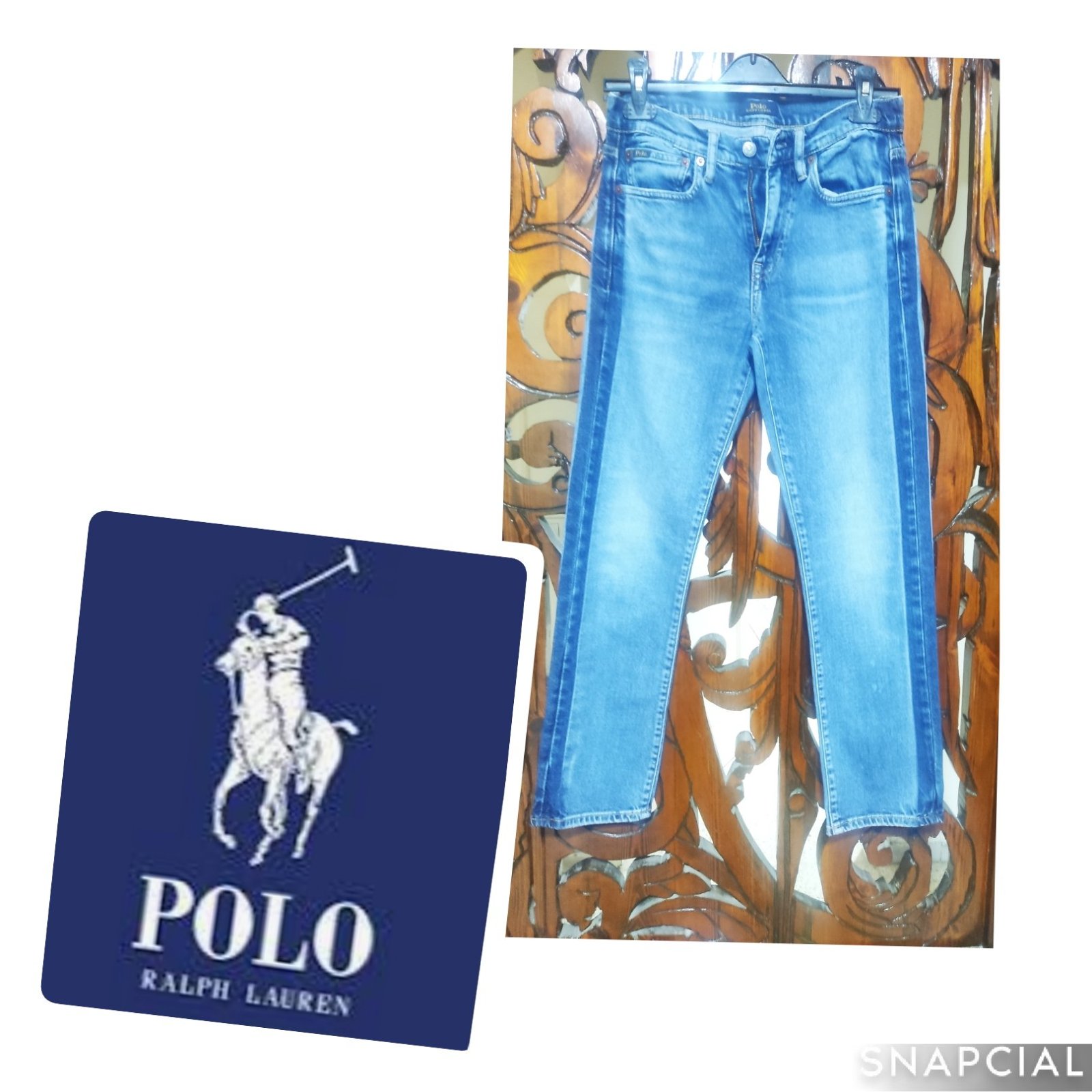 Pantalon jean Polo Ralph Lauren comme neuf straight crop