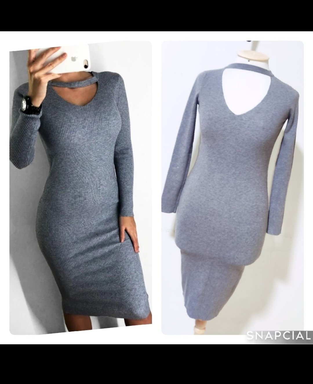 Robe moulante en mailles fines 36/38