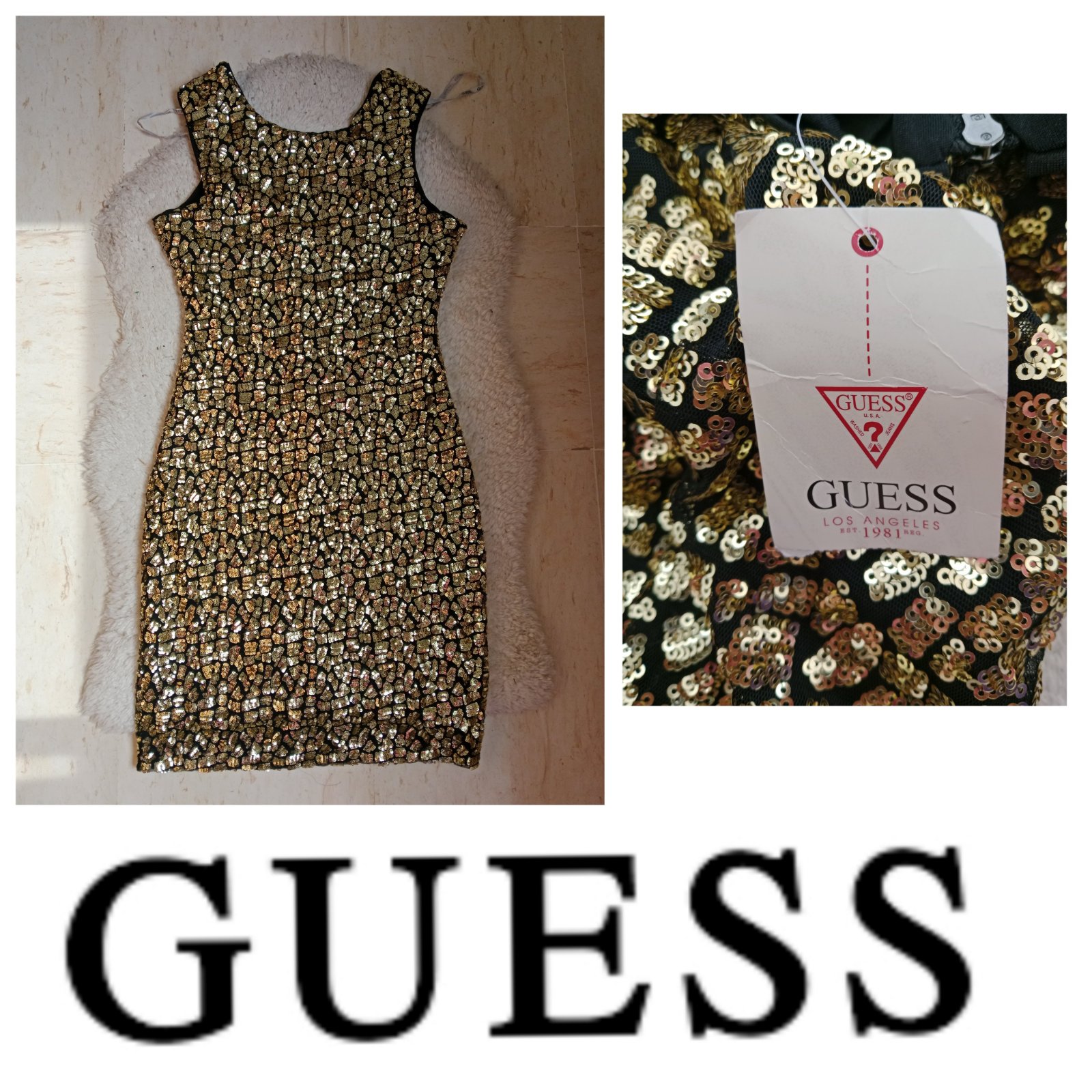 Belle robe soirée GUESS avec étiquette 