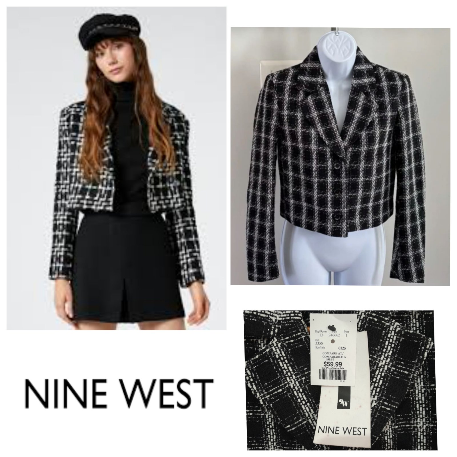 Cropped blazer Nine West avec étiquette 