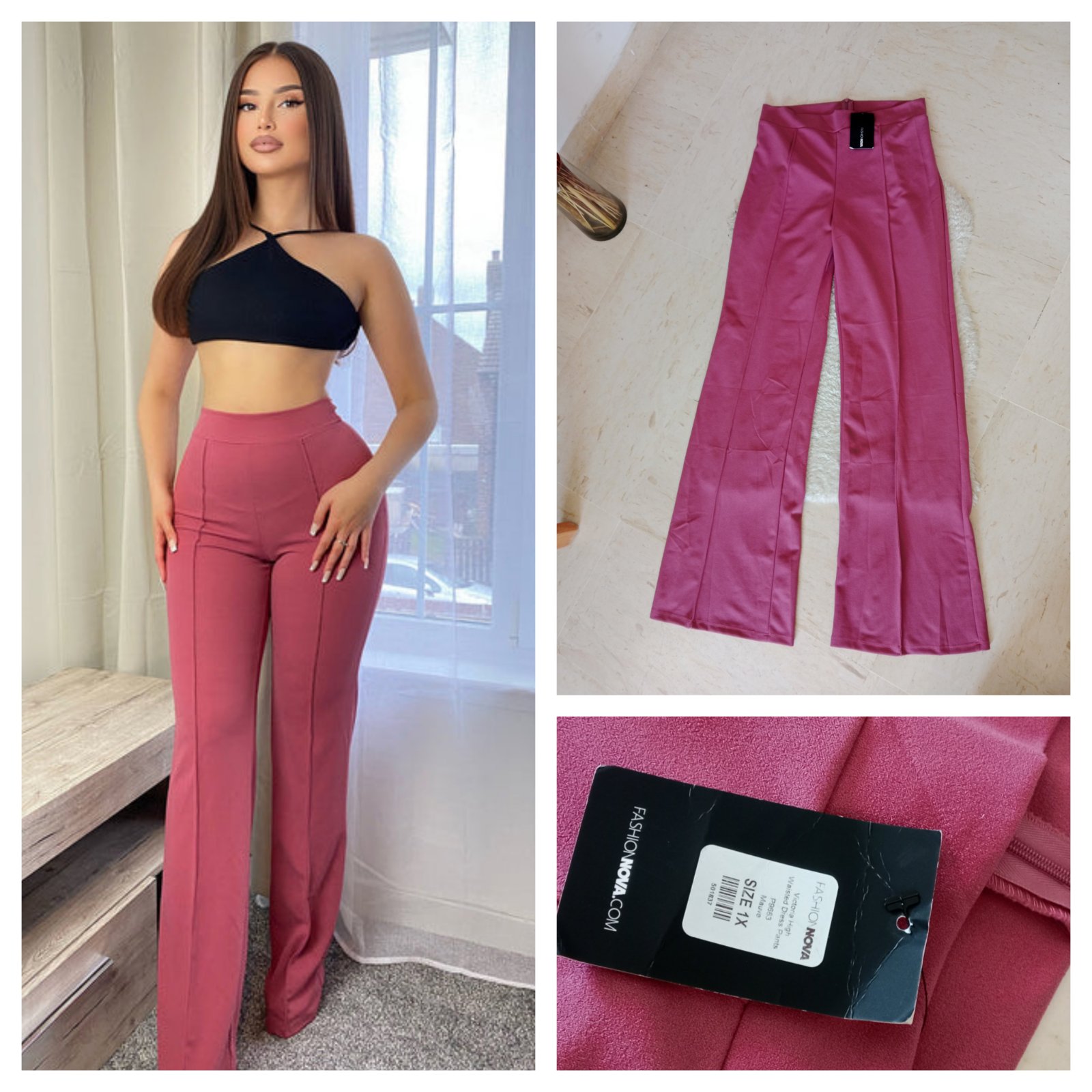 Magnifique pantalon Large avec étiquette 