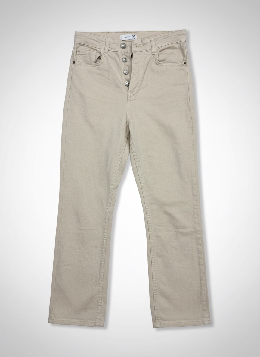 Pantalon jean beige