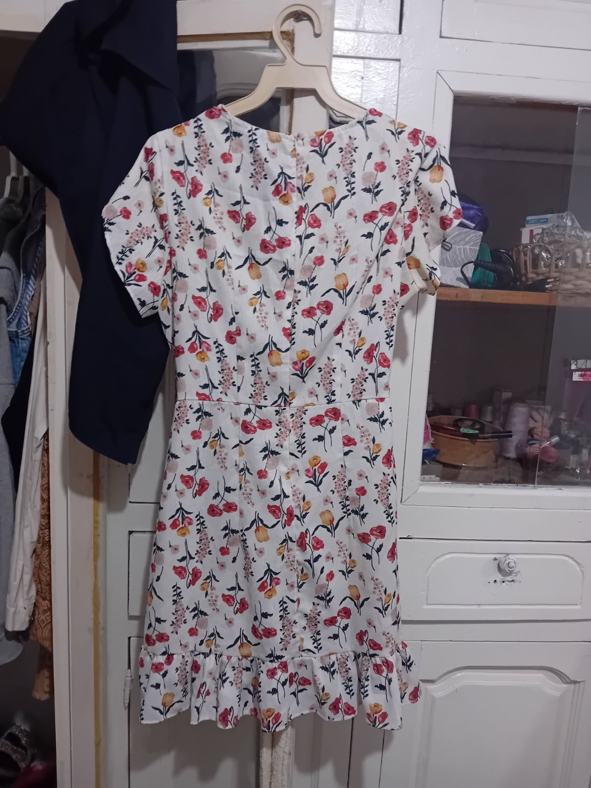 Robe blanche fleurie