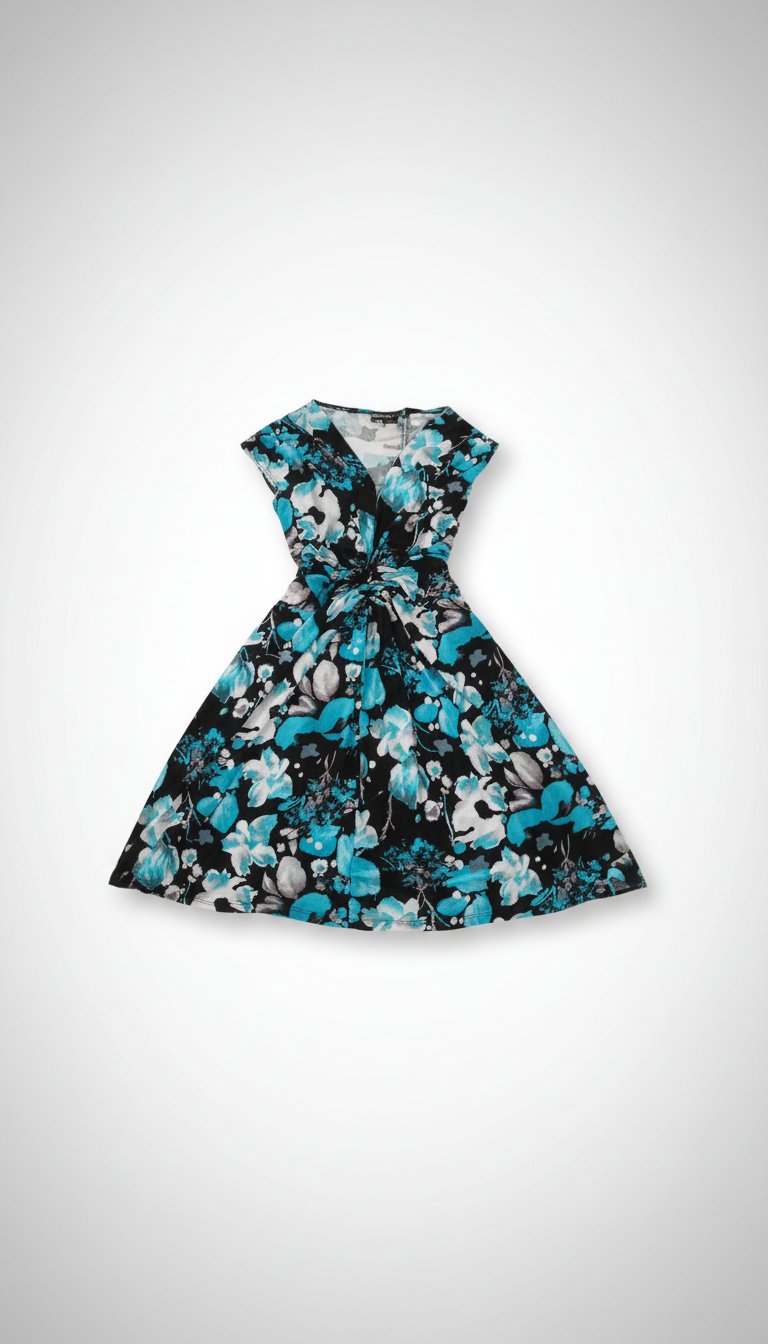 Robe fluide et légère avec de jolis motifs floraux