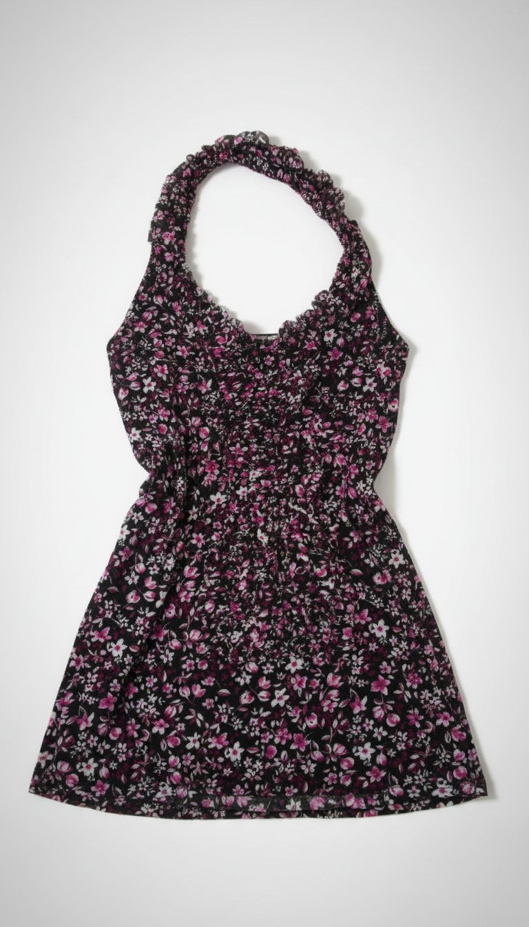Joli Haut Halter à Imprimé Floral