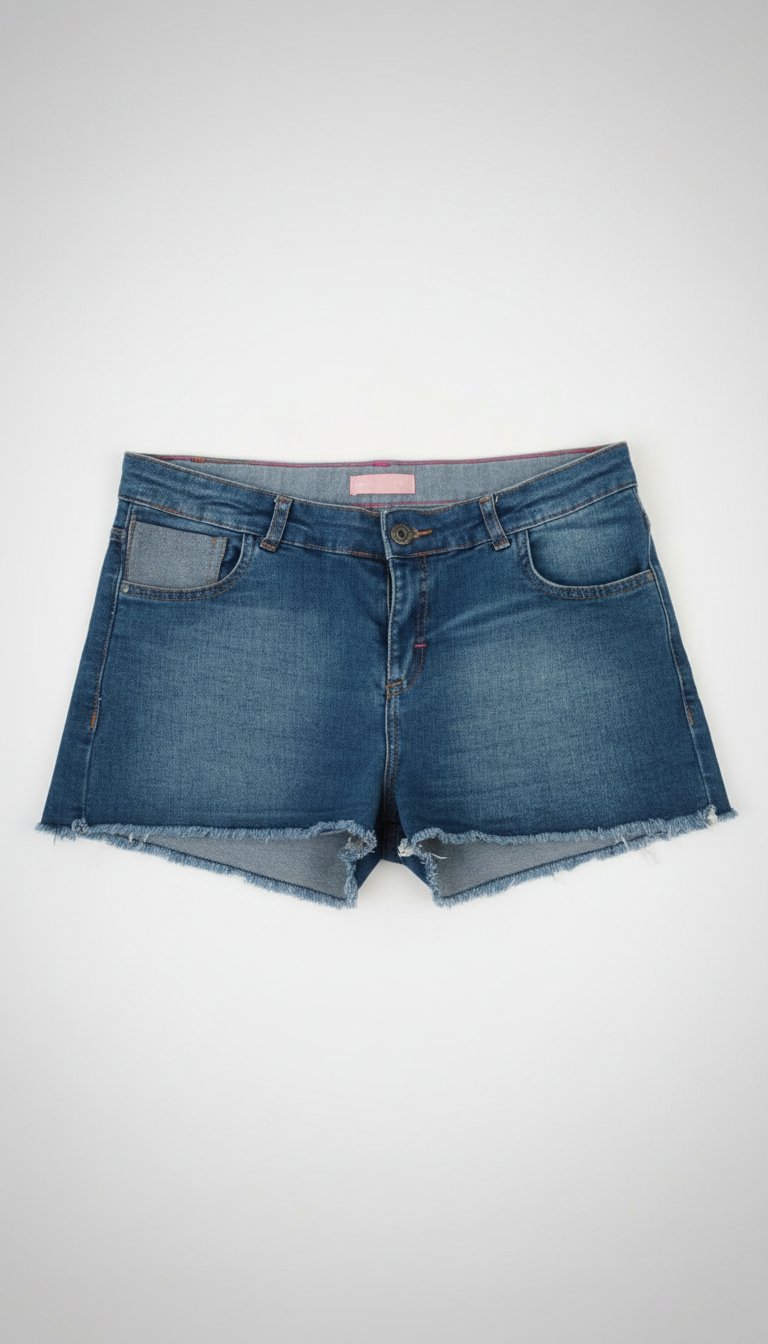 Short en jean bleu au style décontracté (14 ans)