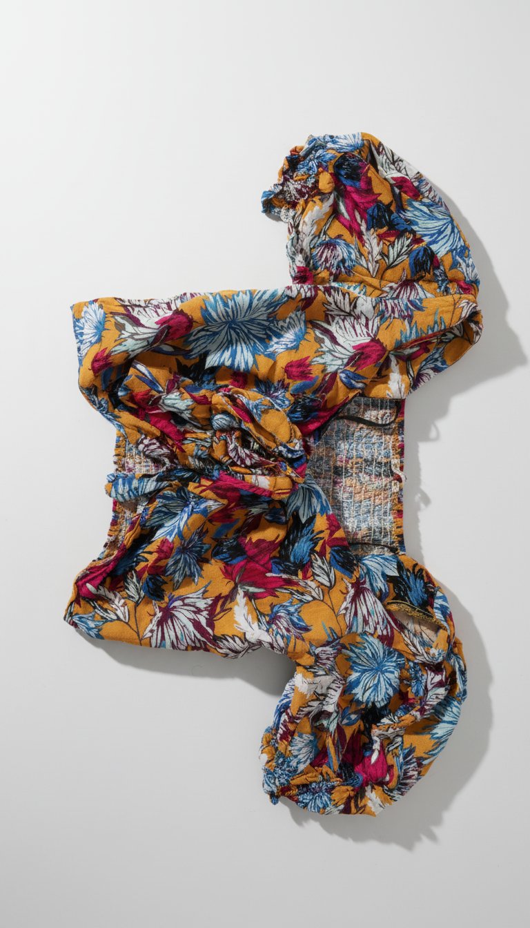 Top fleuri asymétrique - Taille M