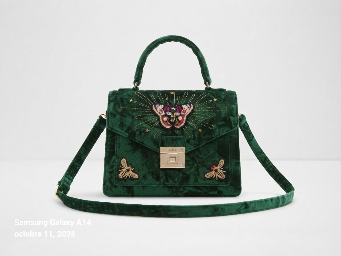 Sac aldo velour vert bouteille