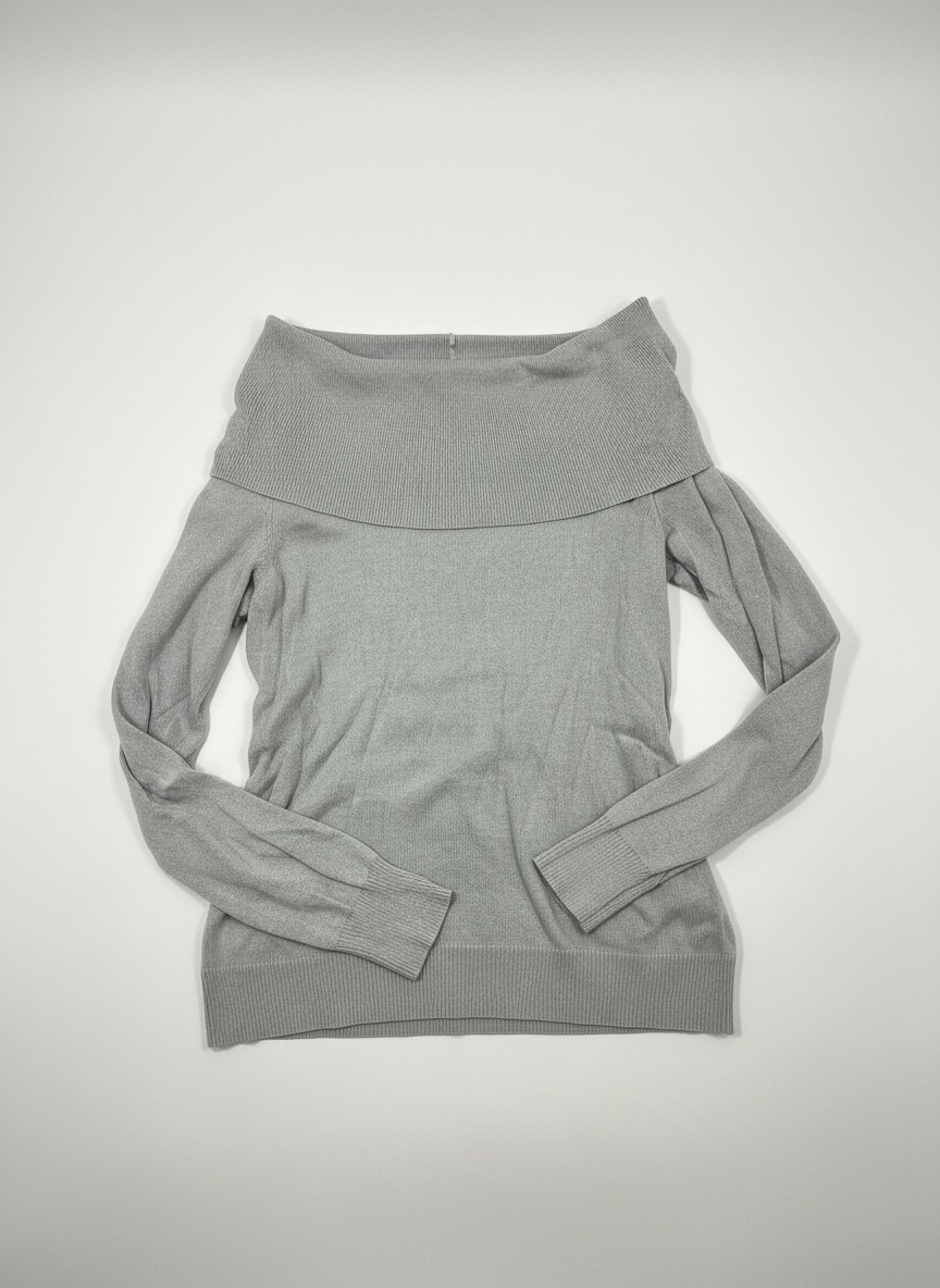 Pull gris col bateau 