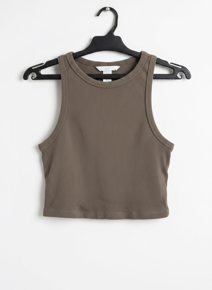 Crop top en vert olive