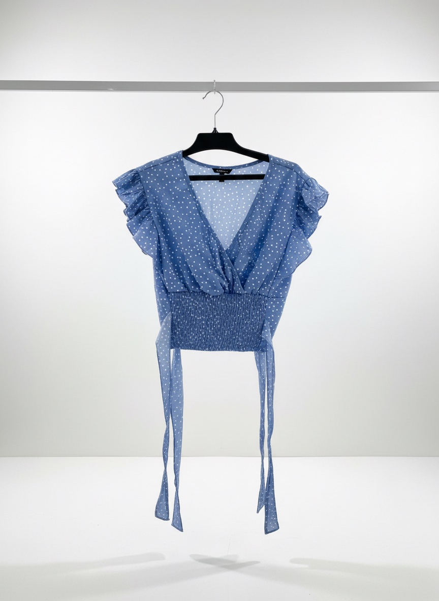 Top en bleu