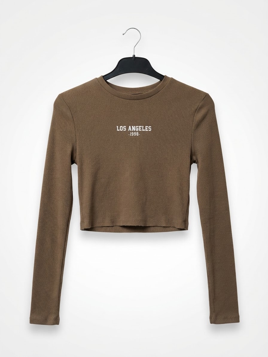 Crop top shein en marron