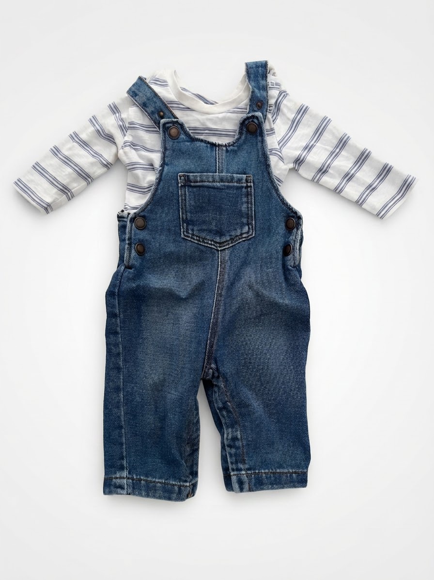 Salopette jeans pour bebe garcon
