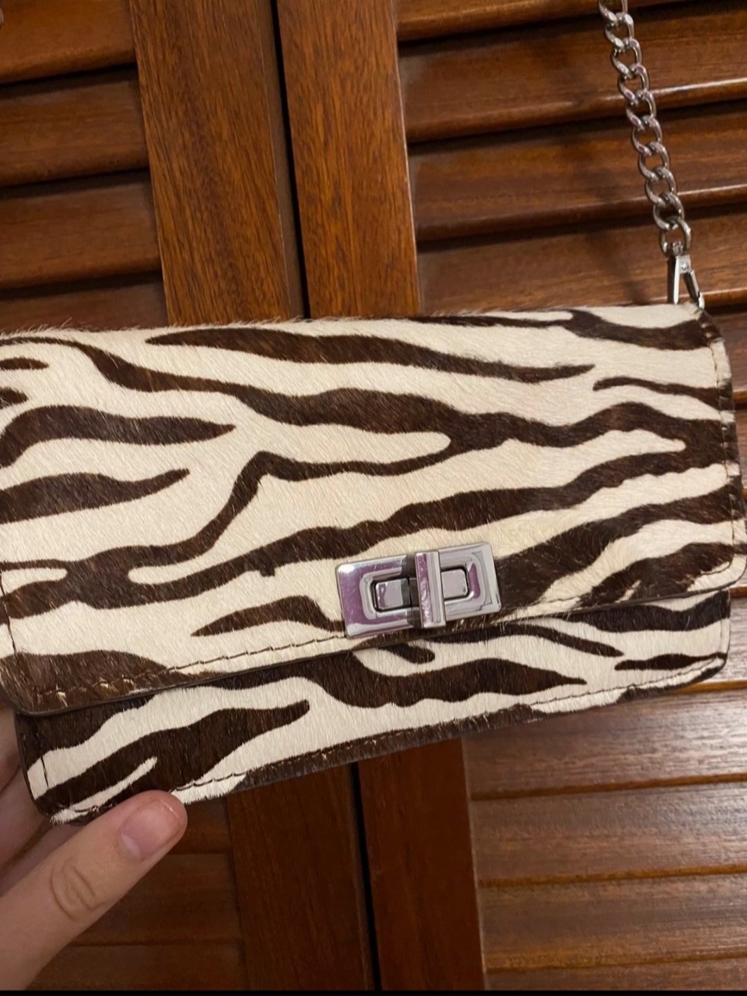 Sac effet peau avec poils