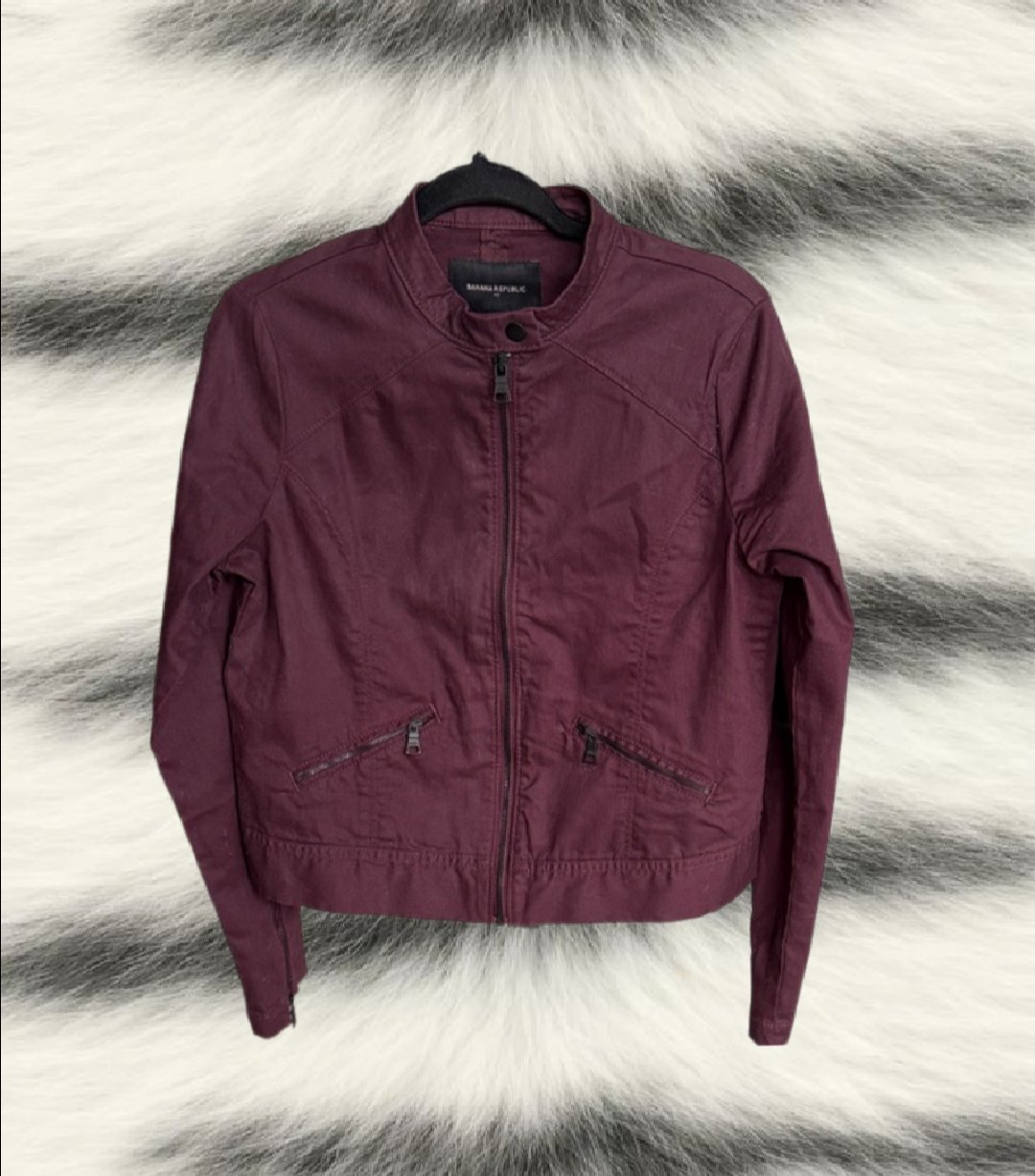 Banana Republic Women's Dark Burgundy Bomber Jacket