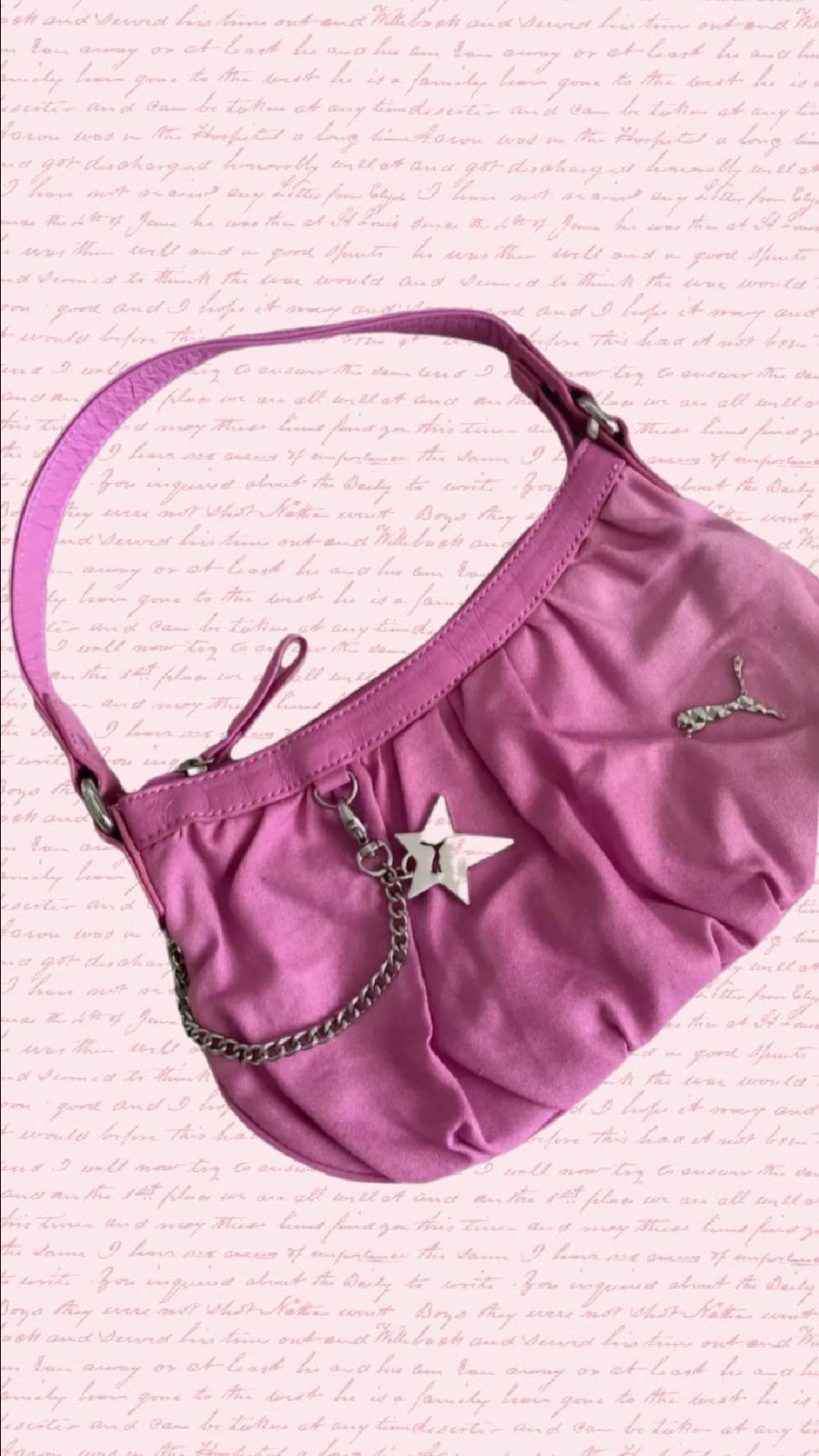 Handbag puma pink in cotton