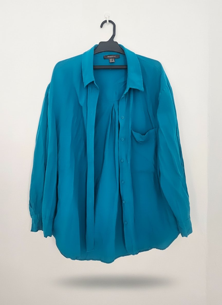 Chemise turquoise 