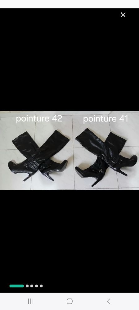 Deux identiques longues bottes/presque cuissardes portées 2 fois en très bon état presque neuves pointure 41 et 42  