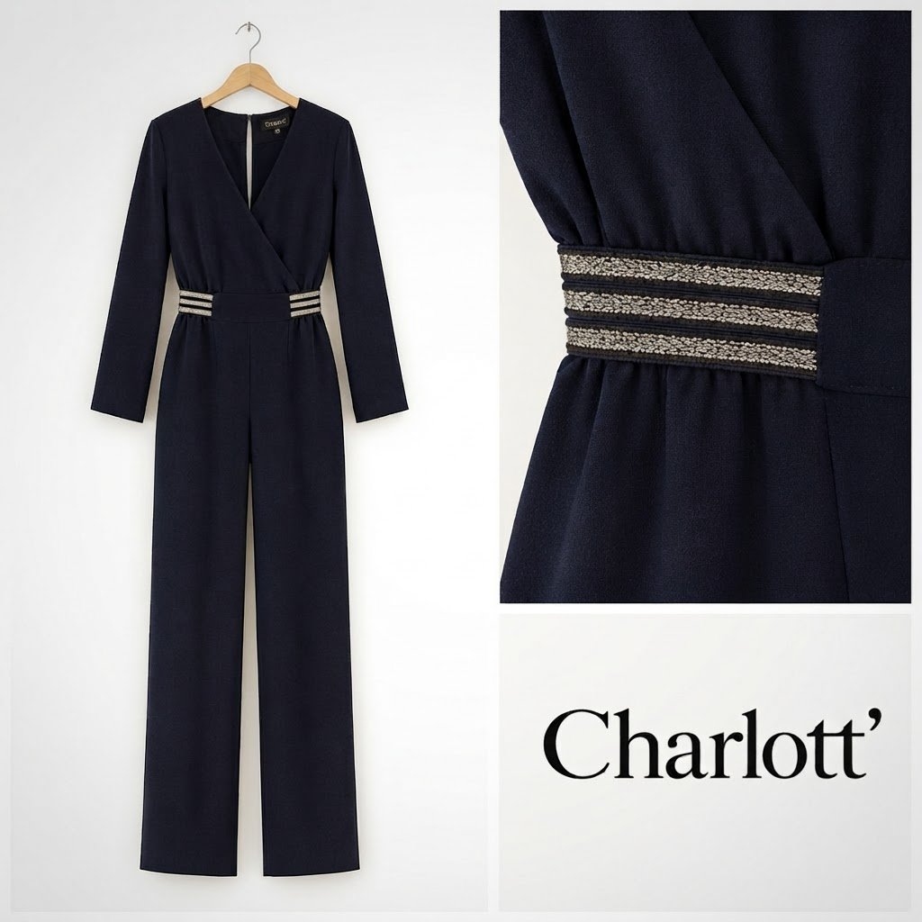 Combinaison bleue marine Charlott'