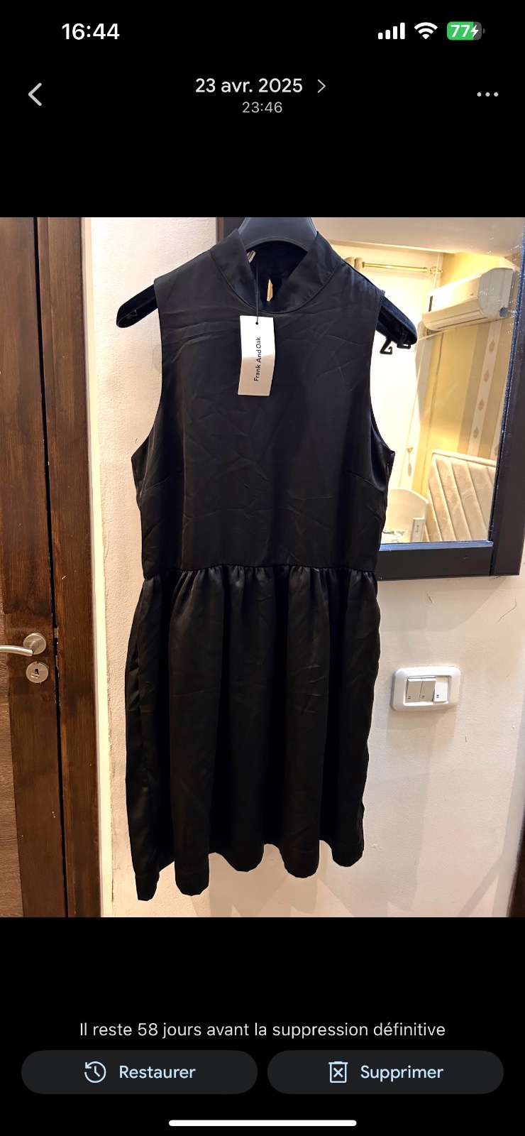 Petite Robe satinèe noir
