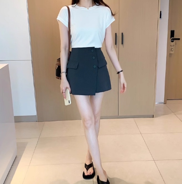 Jupe short gris