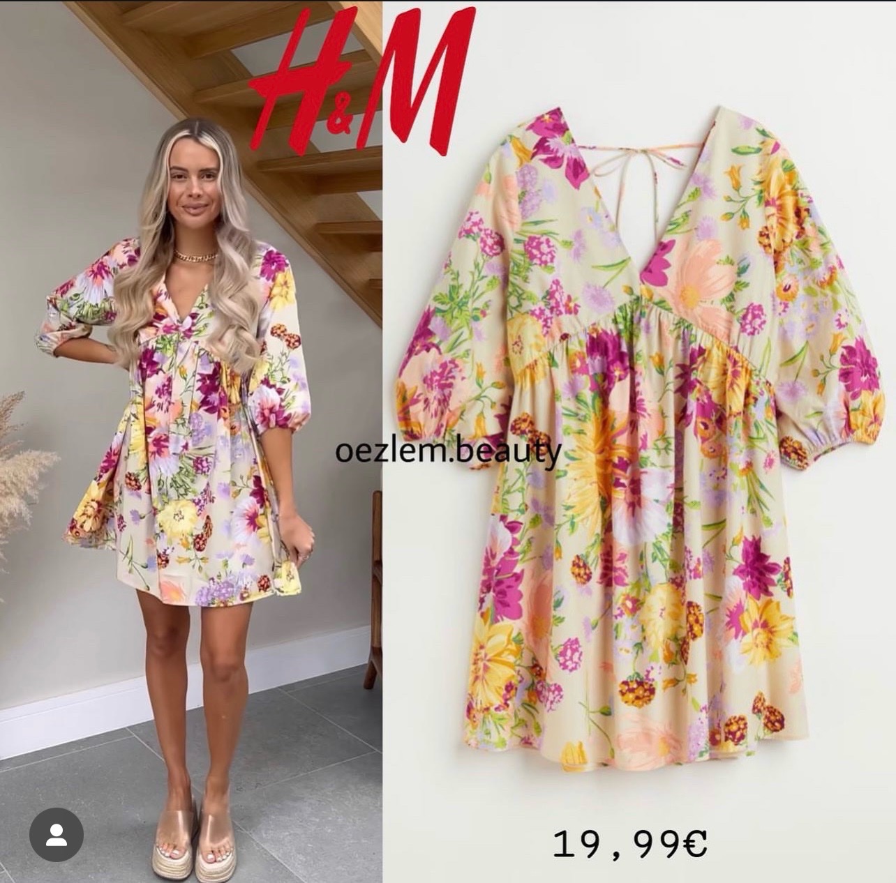 Robe h&m fleurie