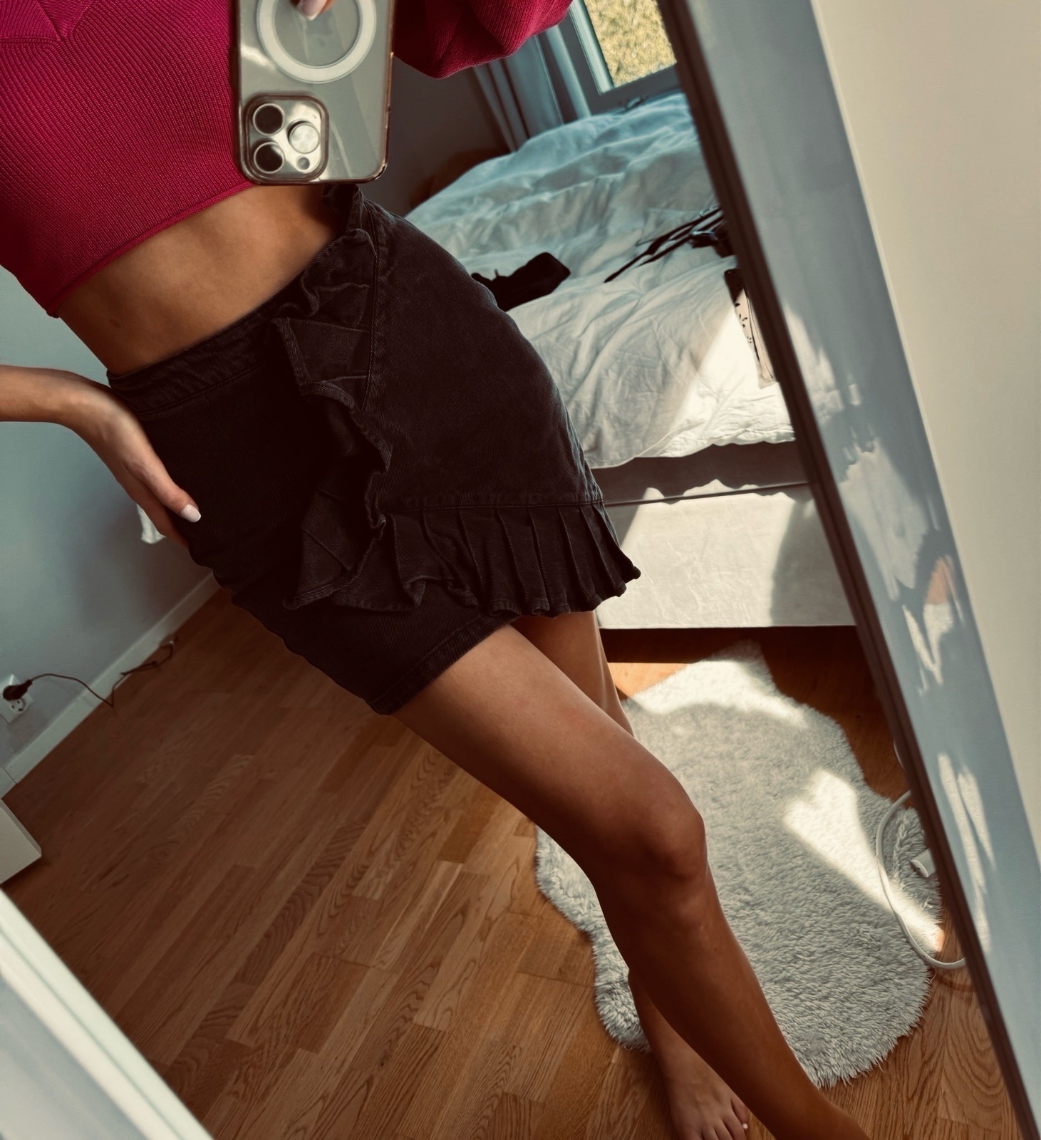 Jupe jean noir 
