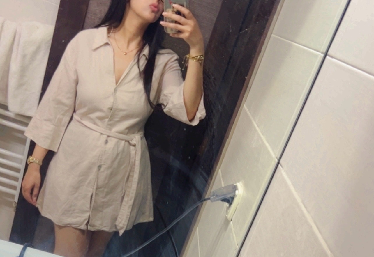 Robe chemise en lin zara