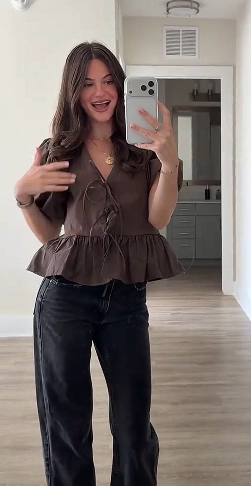 Haut zara marron