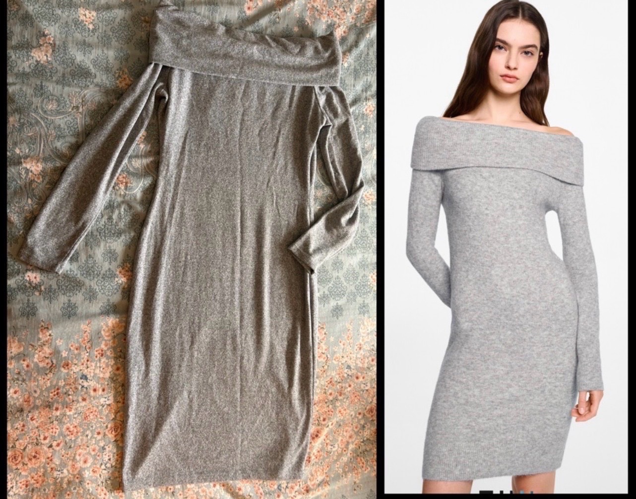 Robe gris bershka