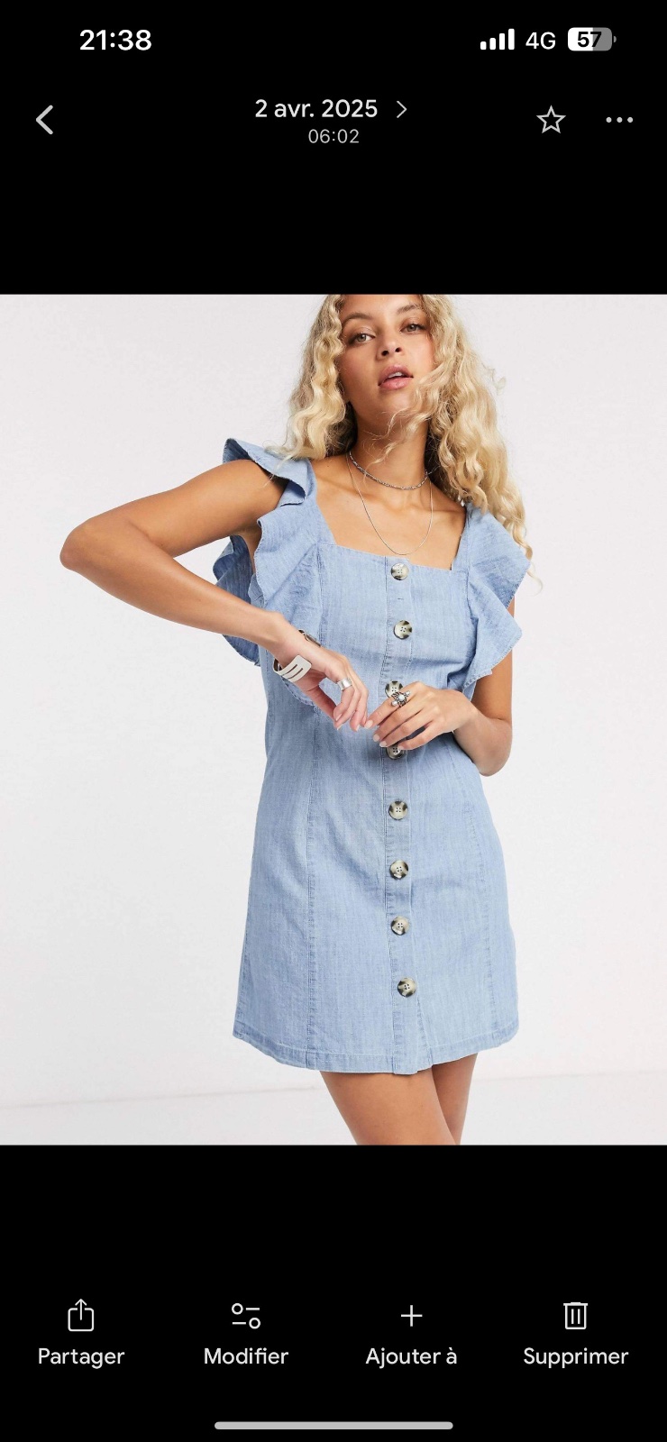 Robe bleu en lin 