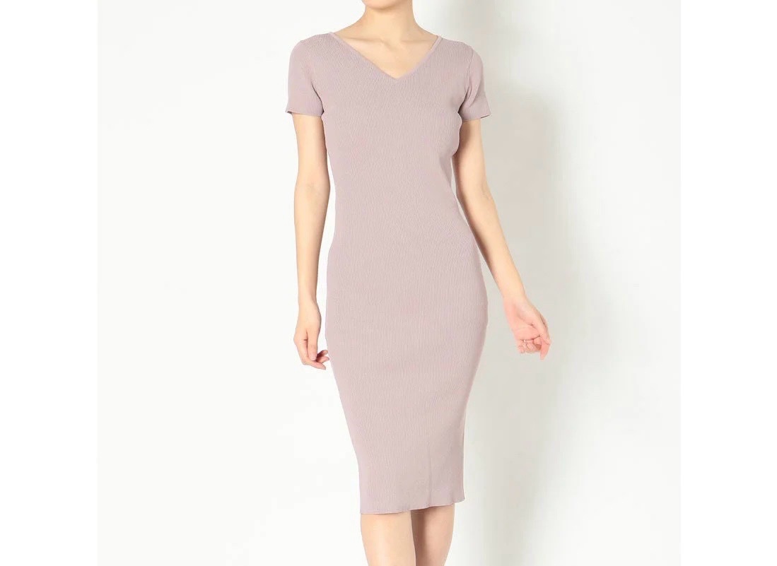 Robe midi nude rosè