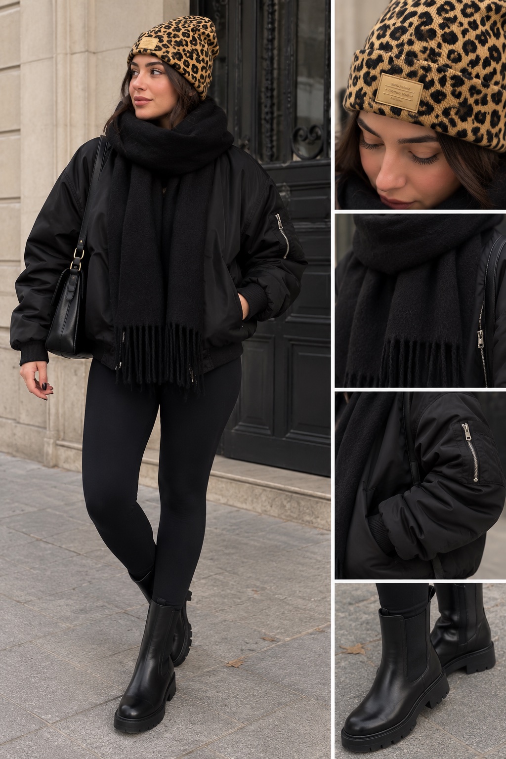 Bonnet leopard h&m 